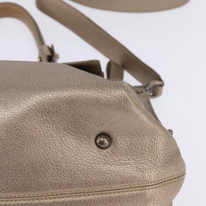 Salvatore Ferragamo Sofia Satchel Leather, BEIGE, LEATHER, Handbag