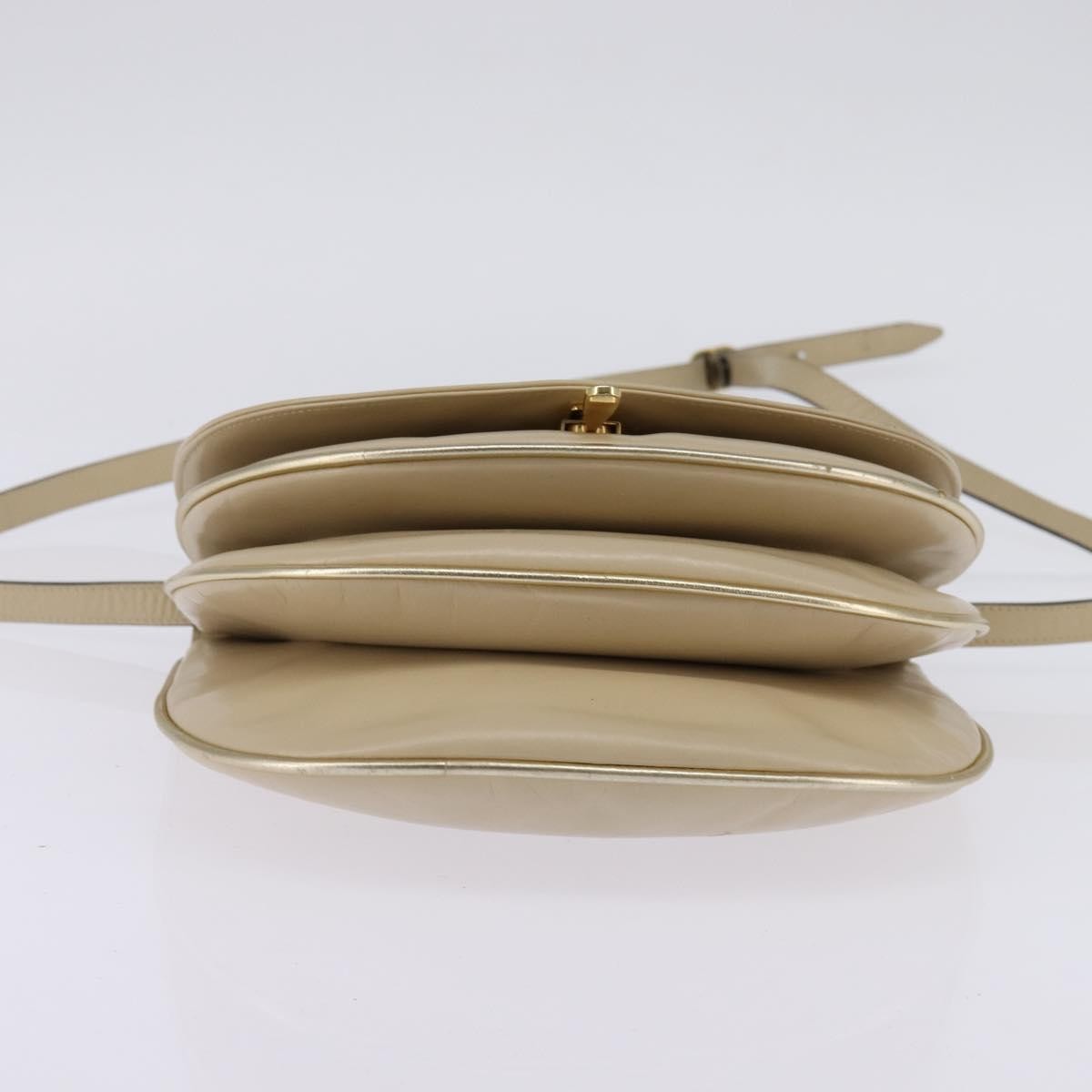 Salvatore Ferragamo Vintage Shoulder Bag Leather, BEIGE, LEATHER, Shoulder bag