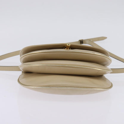 Salvatore Ferragamo Vintage Shoulder Bag Leather, BEIGE, LEATHER, Shoulder bag