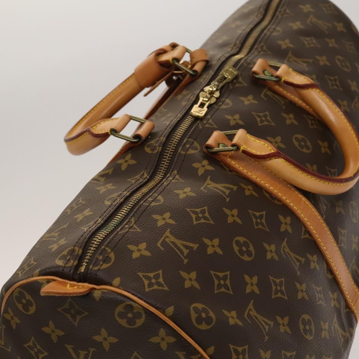 Louis Vuitton Keepall Bag Monogram Canvas, BROWN, CANVAS, Travel bag