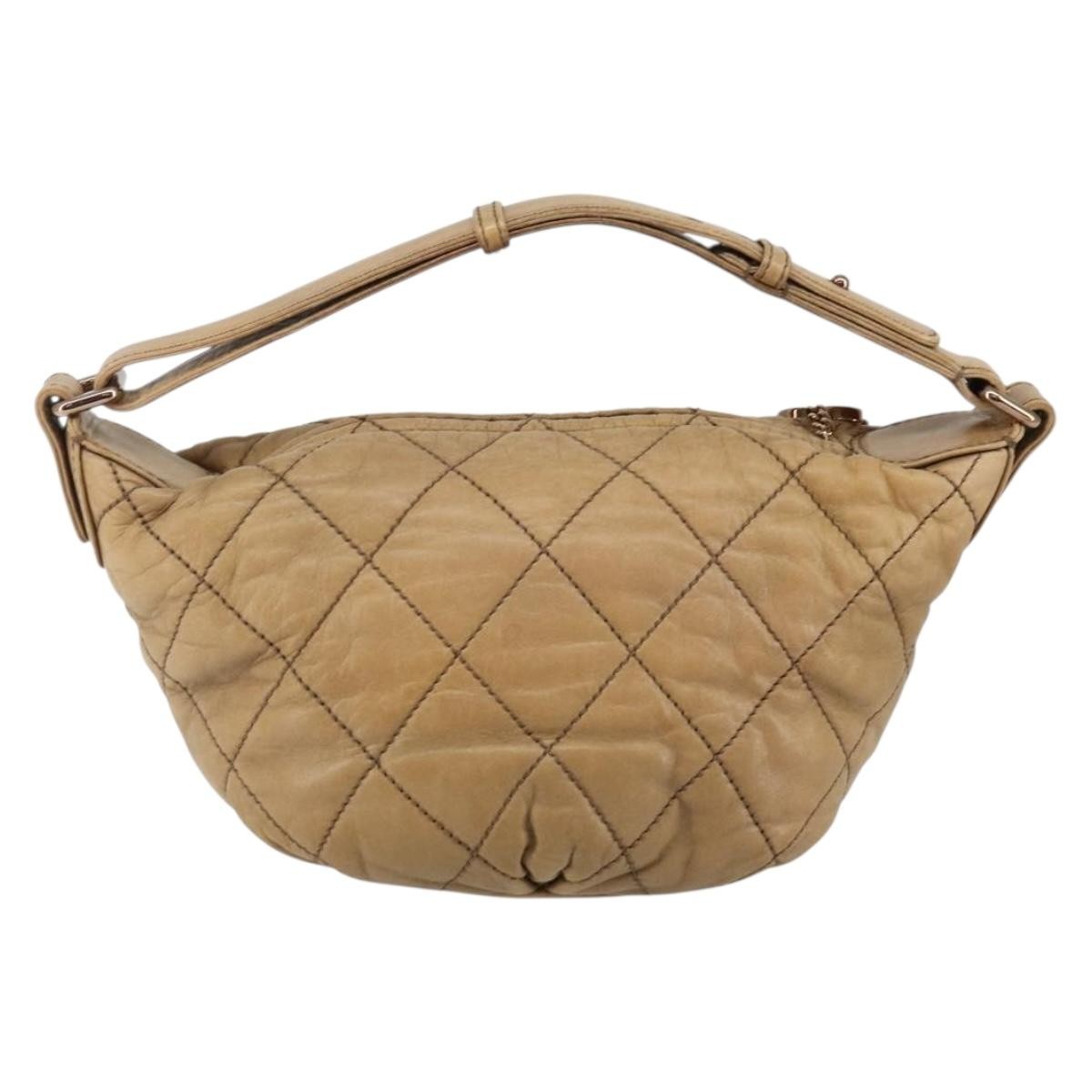 Chanel Cloudy Bundle Hobo Quilted Lambskin, BROWN, LEATHER, Handbag