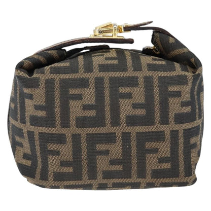 Fendi Vanity Clutch Canvas, BLACK, CANVAS, Clutche & pouche