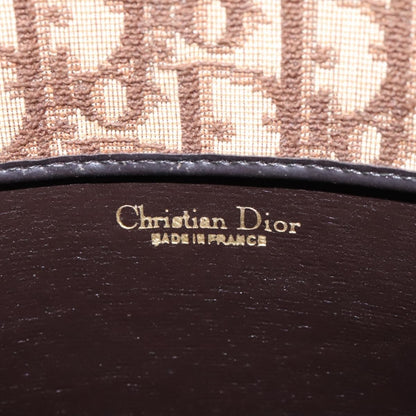 Christian Dior Vintage CD Trotter Handbag Canvas, BROWN, CANVAS, Handbag