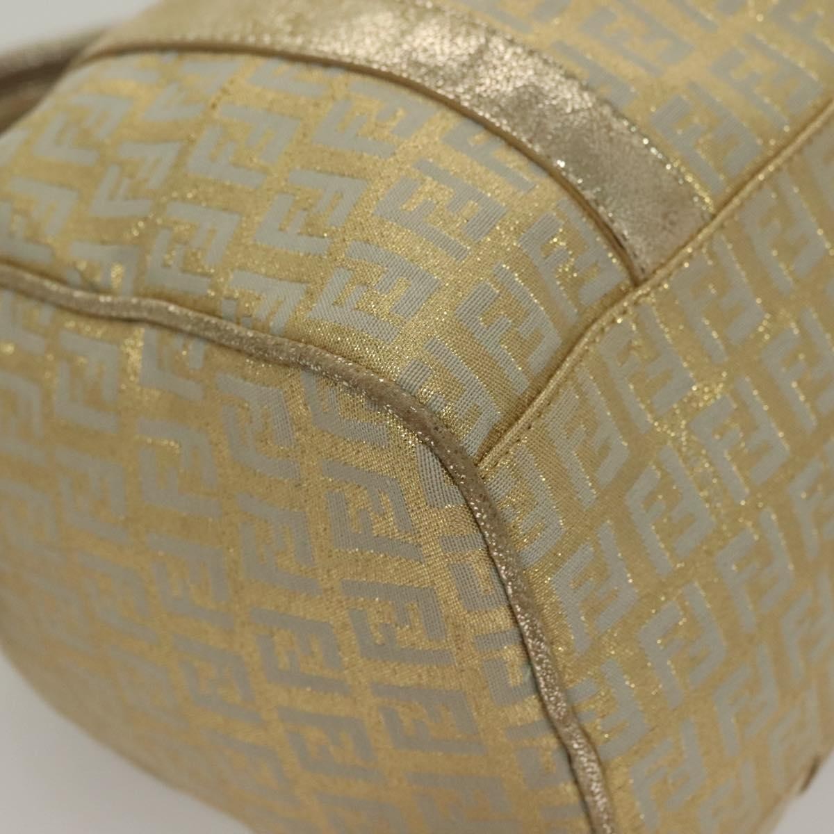 Fendi Boston Bag Zucchino Lurex Canvas, SILVER, CANVAS, Handbag