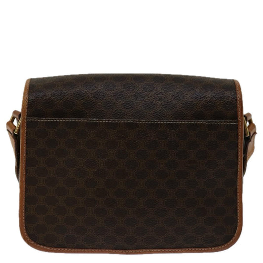 Celine Macadam Shoulder Bag Canvas, BROWN, PVC, Shoulder bag