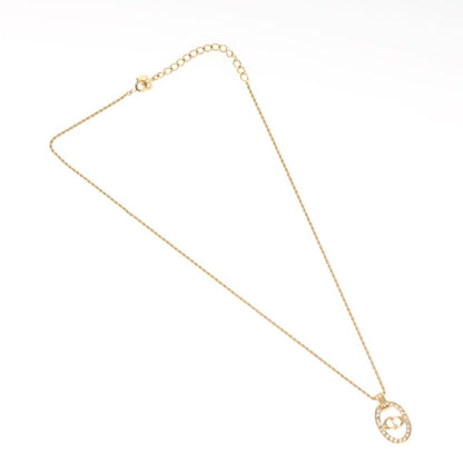 Christian Dior CD Pendant Necklace Gold-plated, GOLD, METAL, Necklace