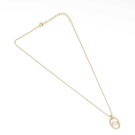 Christian Dior CD Pendant Necklace Gold-plated, GOLD, METAL, Necklace