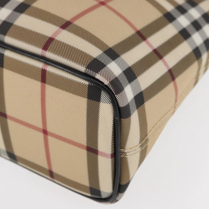 Burberry Top Handle Tote Nova Check Canvas, BEIGE, CANVAS, Handbag