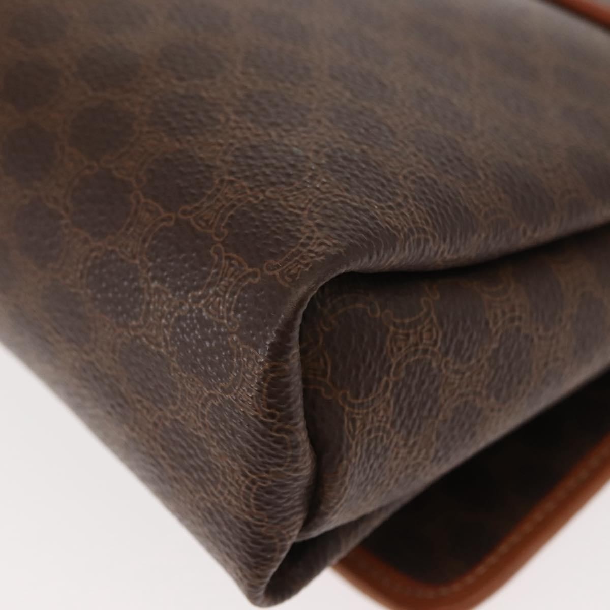 Celine Vintage Macadam Shoulder Bag Canvas, BROWN, CANVAS, Shoulder bag