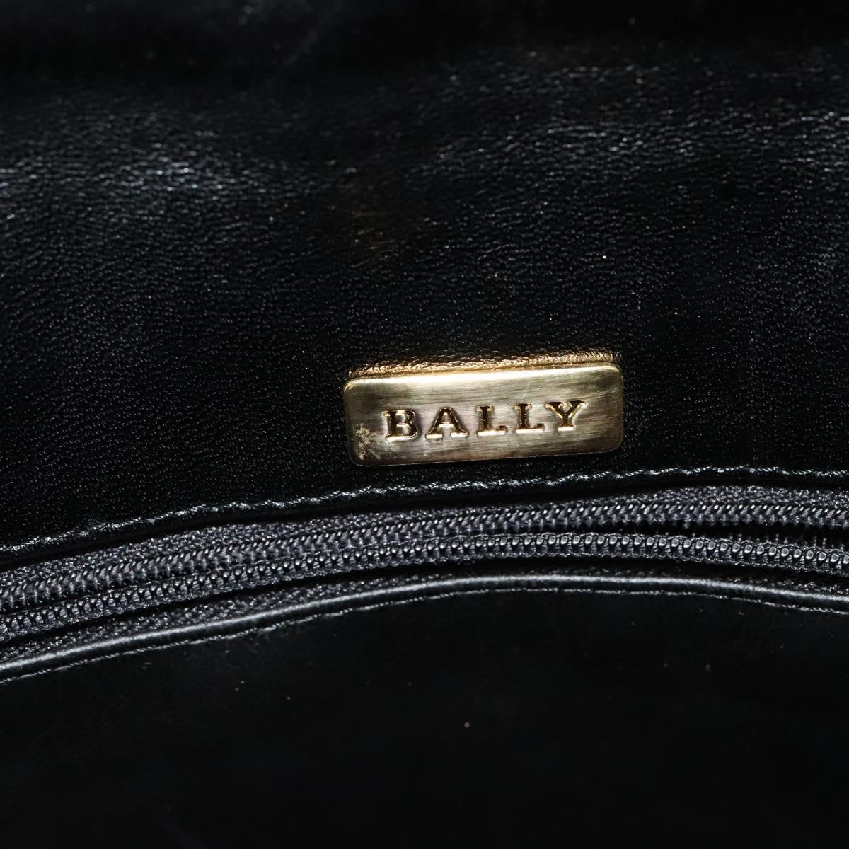 Bally Vintage Handbag Quilted Leather, BLACK, LEATHER, Handbag