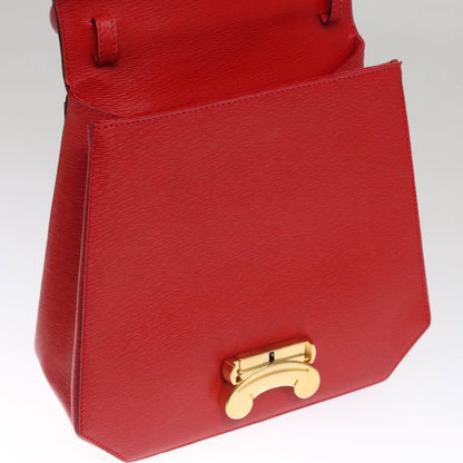 Celine Cuir Triomphe Bag Leather, RED, LEATHER, Handbag