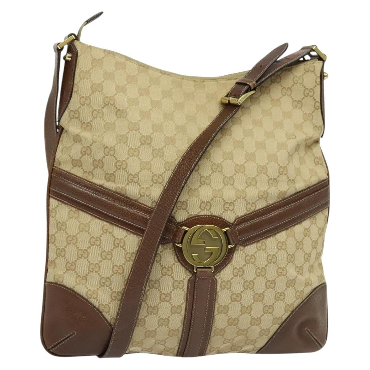 Gucci GG Canvas Bag Canvas, BEIGE, CANVAS, Shoulder bag