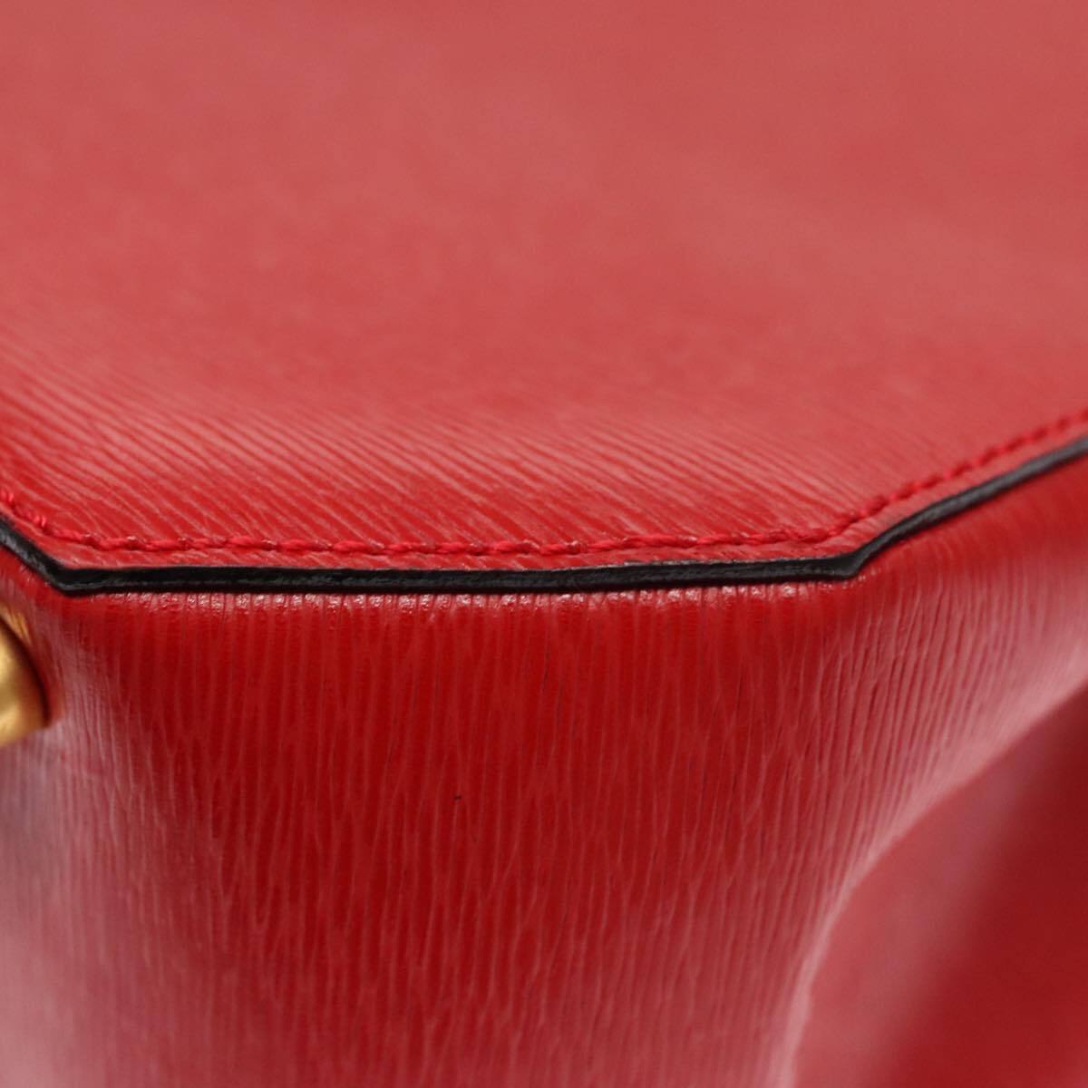 Celine Cuir Triomphe Bag Leather, RED, LEATHER, Handbag