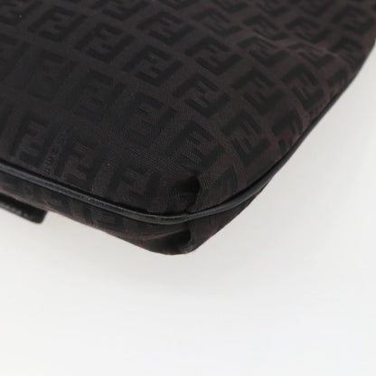 Fendi Vintage Flap Crossbody Bag Zucchino Canvas, BROWN, CANVAS, Shoulder bag