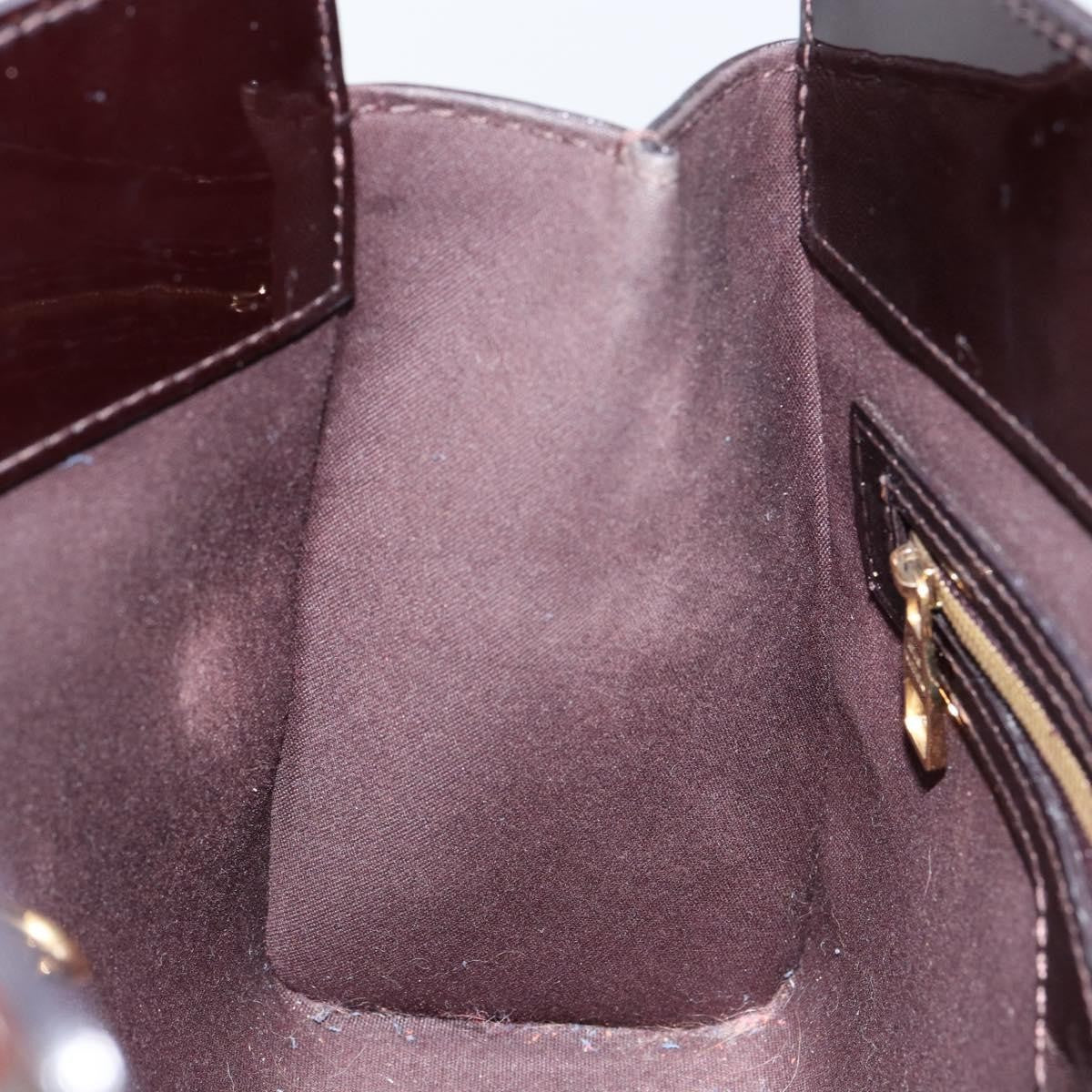 Louis Vuitton Catalina Handbag Monogram Vernis, PURPLE, PATENT_LEATHER, Handbag