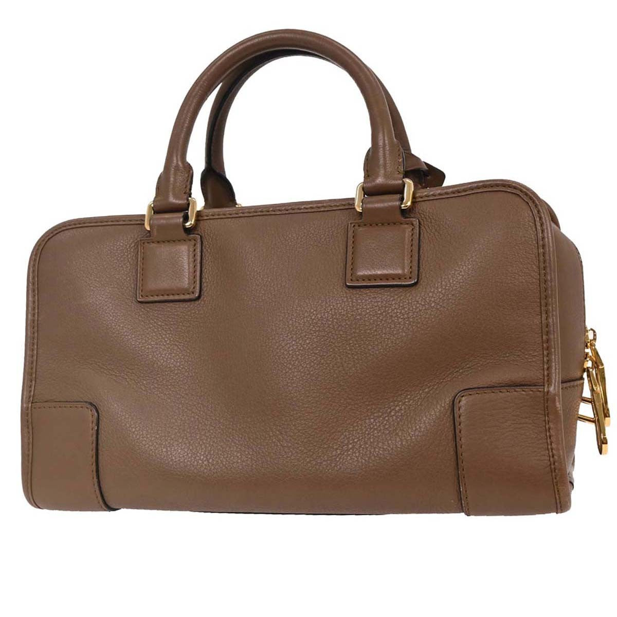 Loewe Amazona Bag Leather, BROWN, LEATHER, Handbag