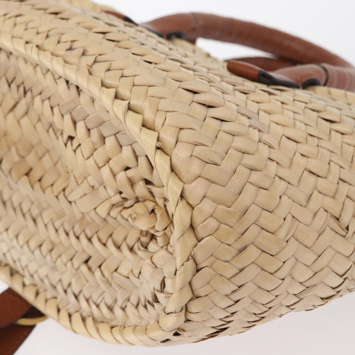 Chloe Marcie Basket Bag Raffia and Leather, BEIGE, WICKER, Handbag