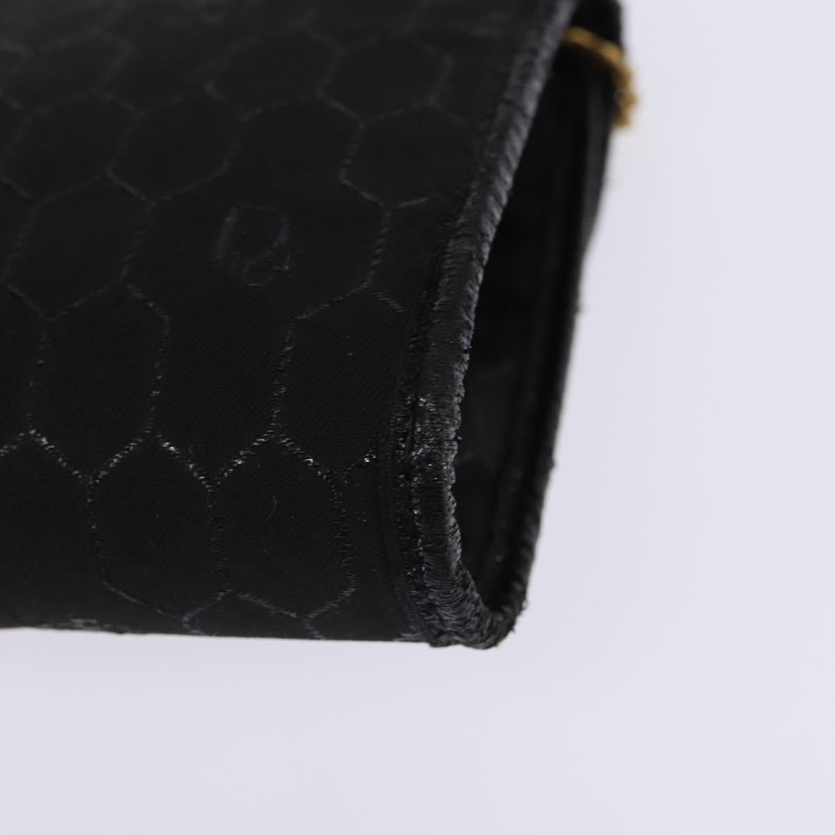 Christian Dior Vintage Honeycomb Flap Crossbody Bag Coated Canvas, BLACK, CANVAS, Clutche & pouche