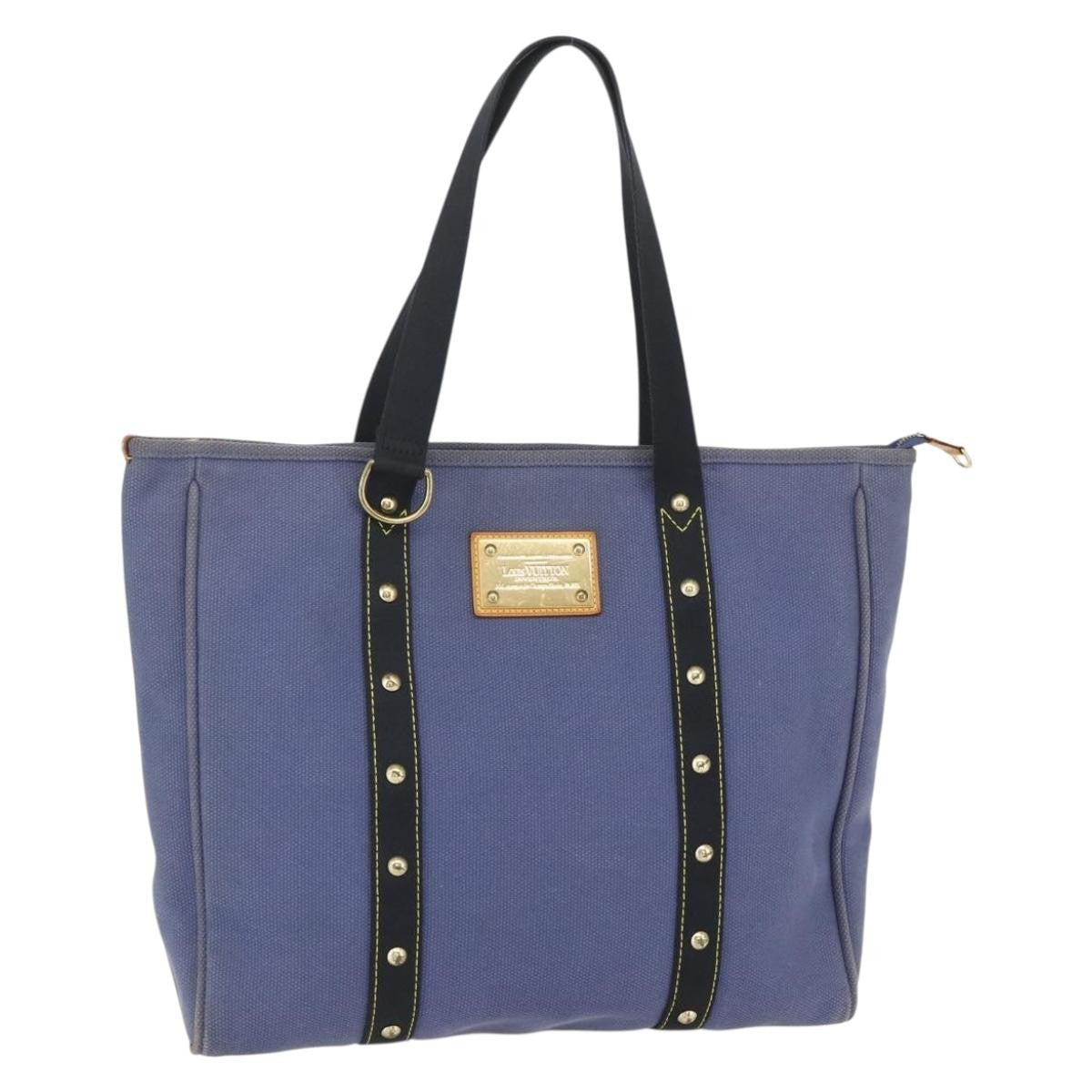 Louis Vuitton Antigua Tote Canvas, PURPLE, CANVAS, Tote bag