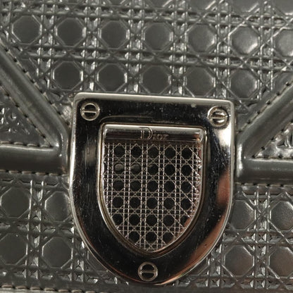 Christian Dior Diorama Wallet on Chain Enamel, SILVER, PATENT_LEATHER, Shoulder bag