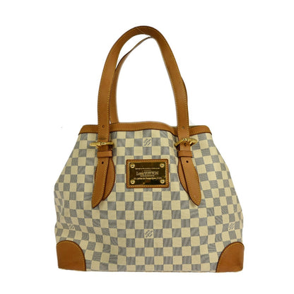Louis Vuitton Hampstead Handbag Damier, WHITE, CANVAS, Tote bag