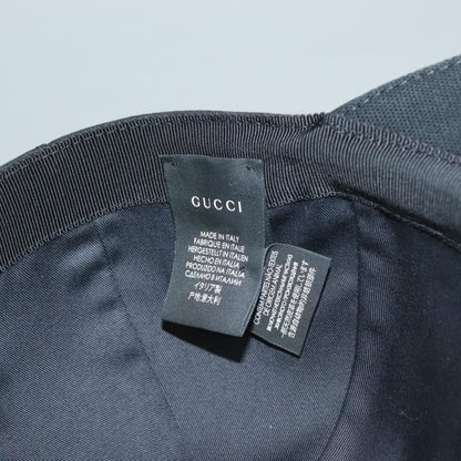 Gucci Interlocking G Web Baseball Cap Canvas, BLACK, CANVAS, Head accessory