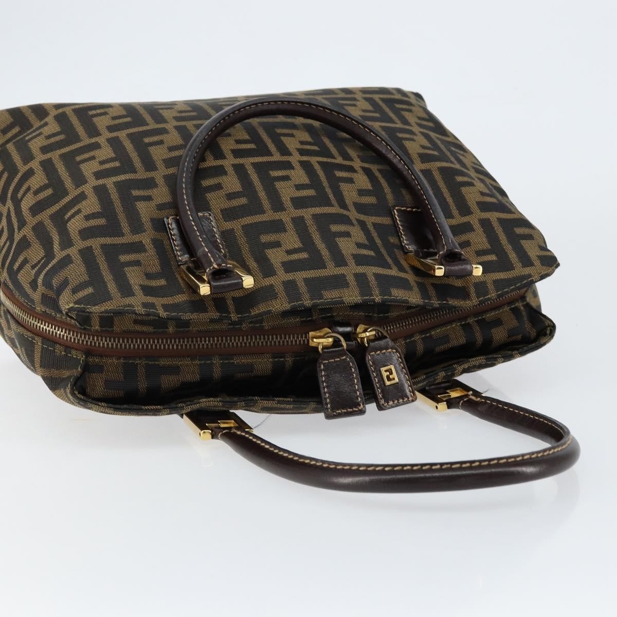 Fendi Vintage Convertible Satchel Zucca Canvas, BROWN, CANVAS, Handbag