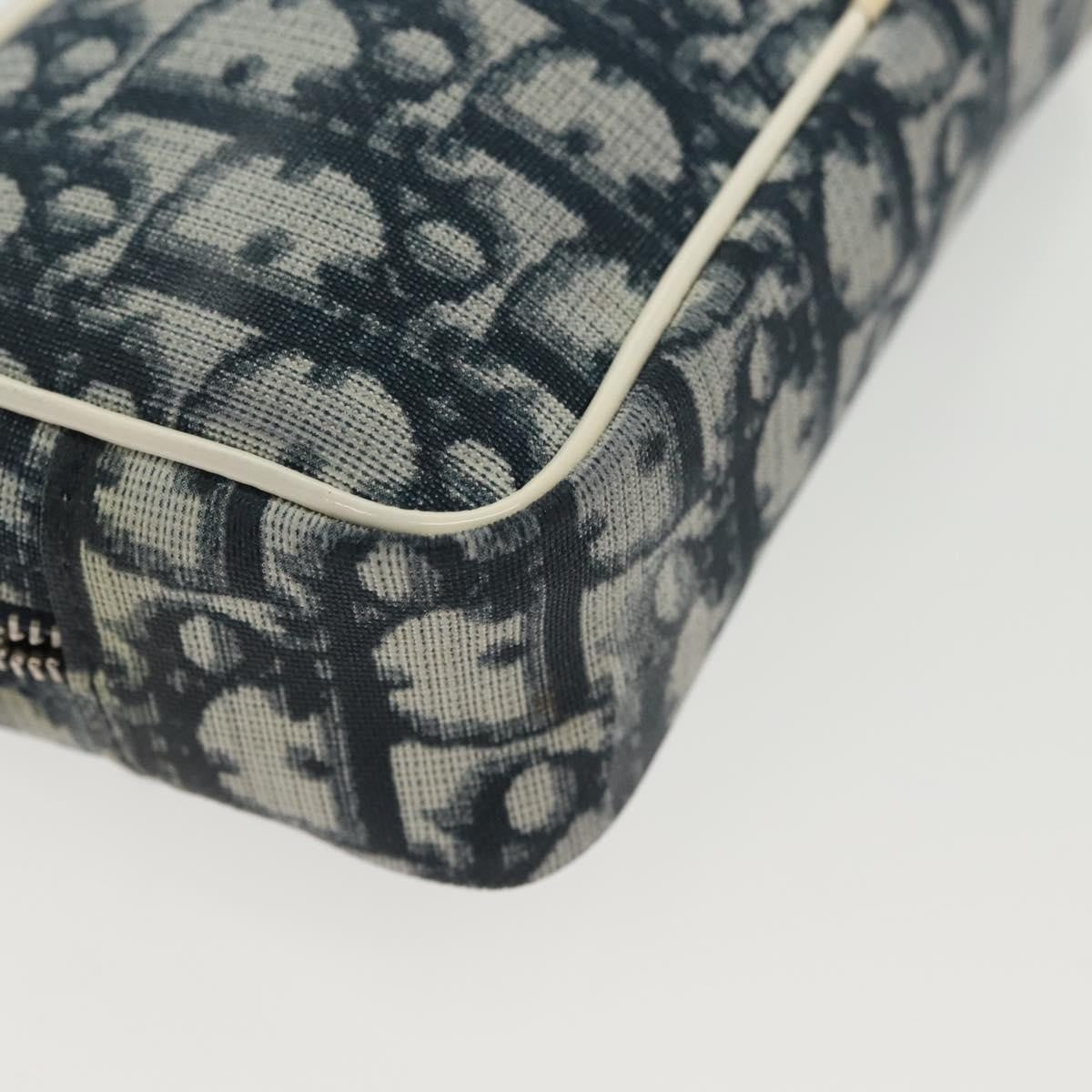 Christian Dior Vintage Trotter Pouch Diorissimo Canvas, NAVY, CANVAS, Clutche & pouche