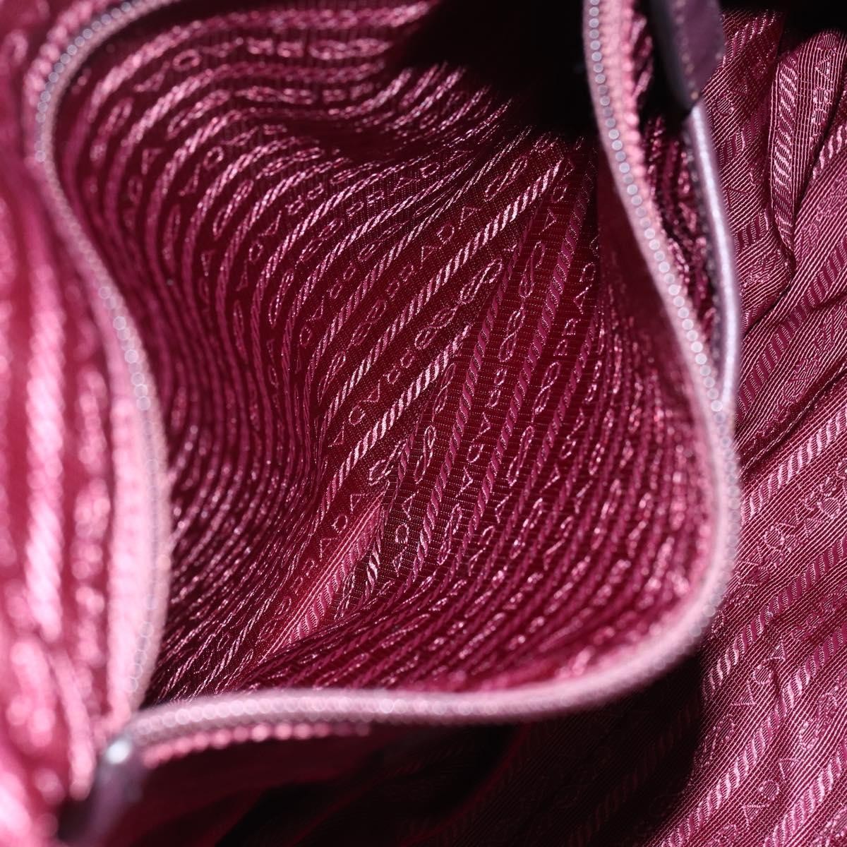Prada Vintage Zip Tote Tessuto, BURGUNDY, NYLON, Tote bag