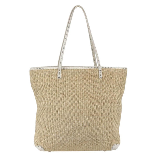 Fendi Selleria Tote Bag Raffia, BEIGE, WICKER, Tote bag