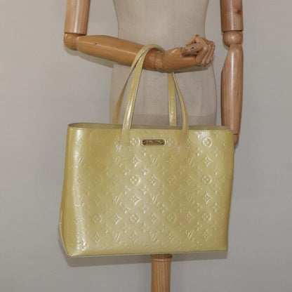 Louis Vuitton Wilshire Handbag Monogram Vernis, YELLOW, PATENT_LEATHER, Handbag
