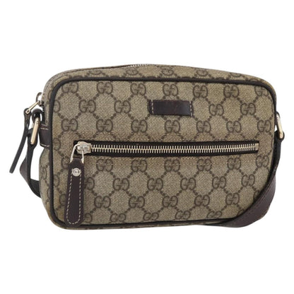 Gucci Front Zip Crossbody GG Canvas, BEIGE, CANVAS, Shoulder bag