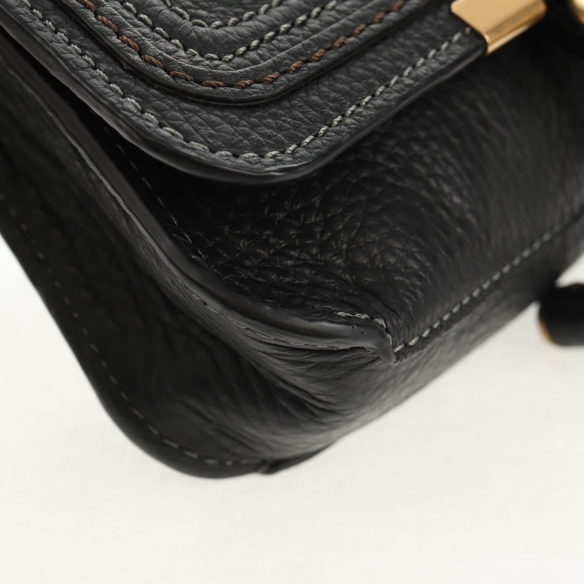 Chloe Marcie Belt Bag Leather, BLACK, LEATHER, Shoulder bag