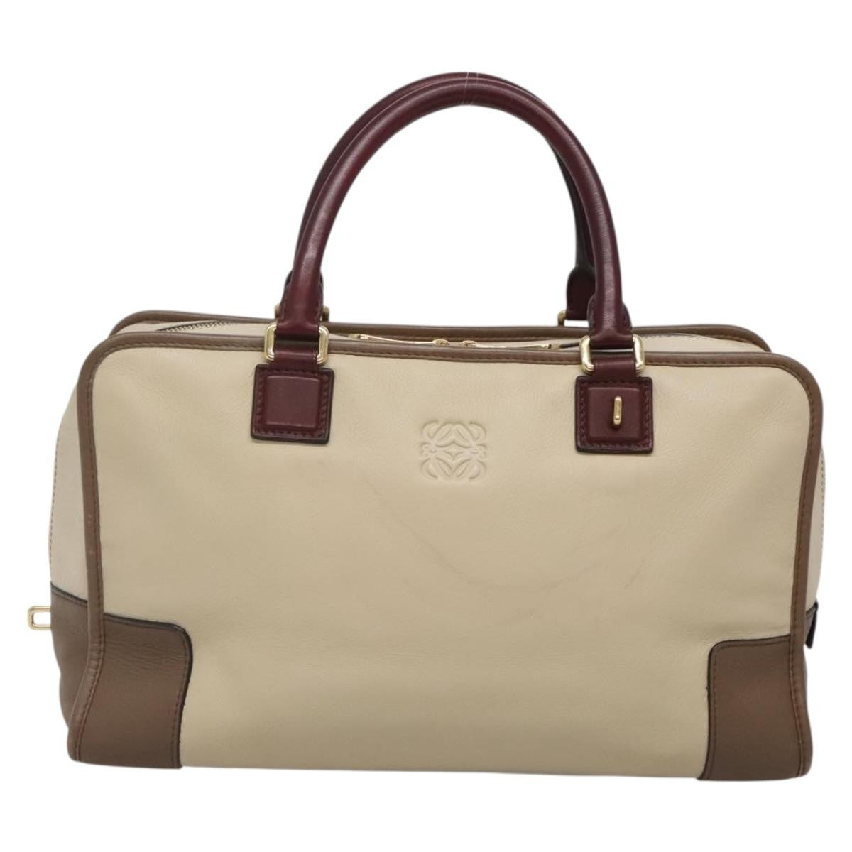 Loewe Amazona Bag Leather, BEIGE, LEATHER, Handbag