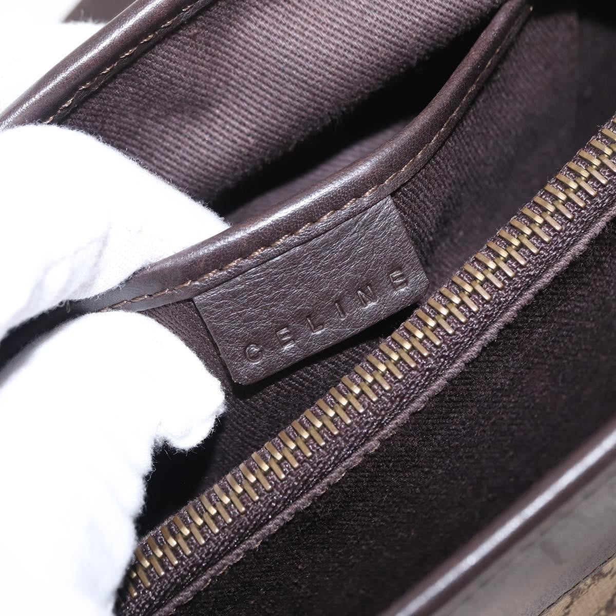 Celine Vintage Macadam Handbag Canvas, BEIGE, CANVAS, Handbag