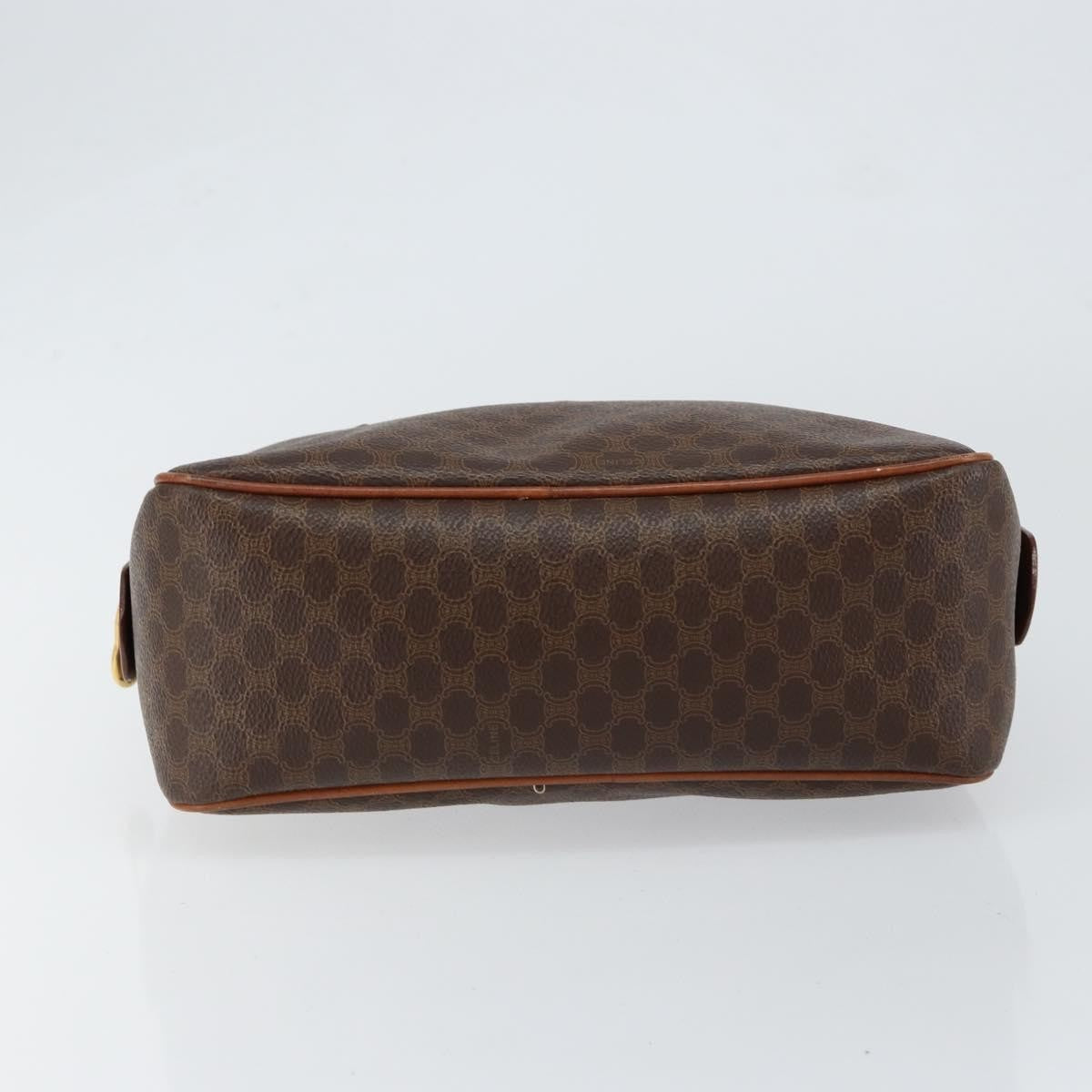 Celine Macadam Handbag Macadam with leather, BROWN, CANVAS, Handbag