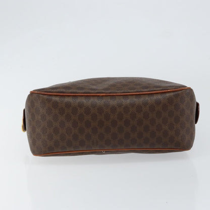 Celine Macadam Handbag Macadam with leather, BROWN, CANVAS, Handbag