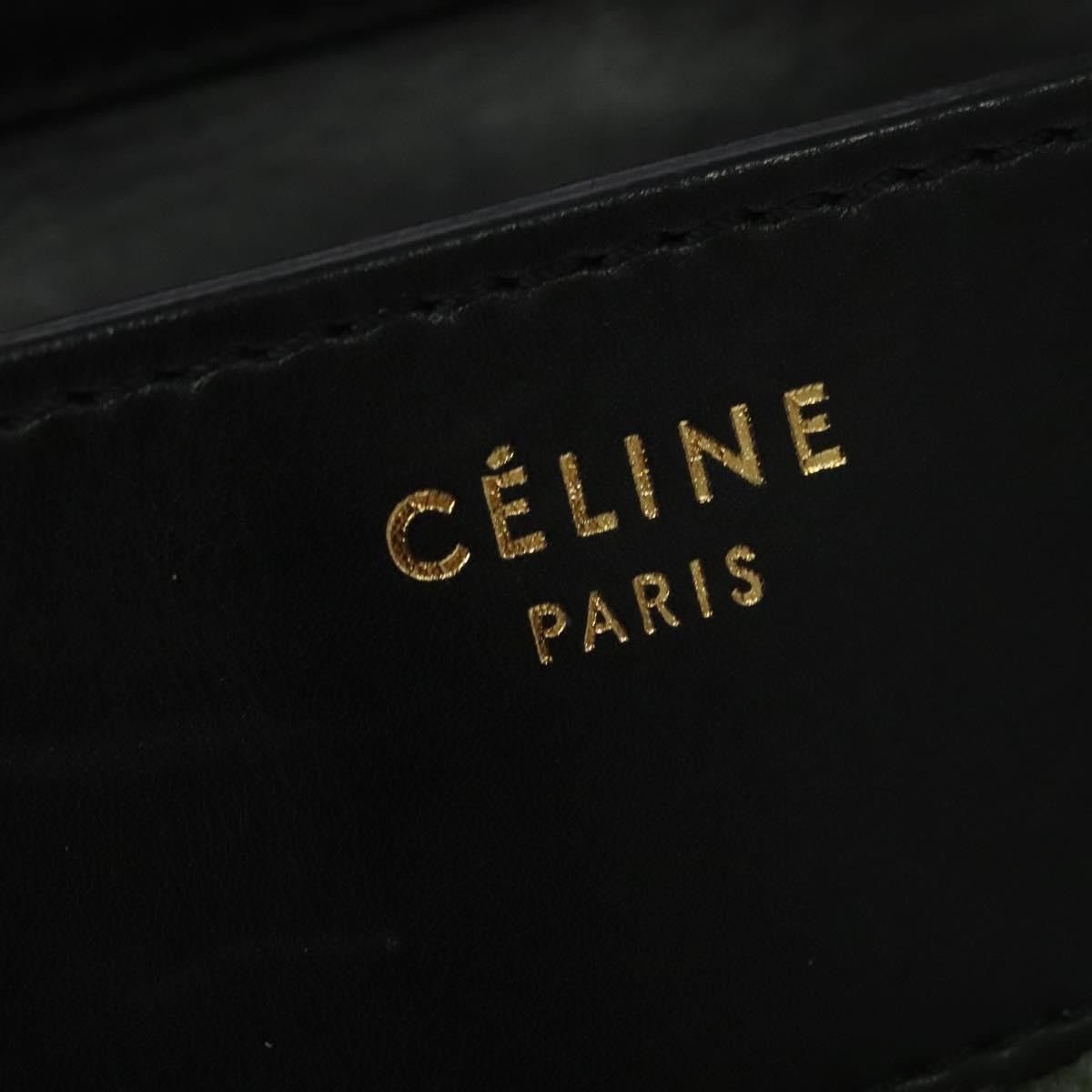 Celine Bicolor Luggage Bag Nubuck, GREEN, LEATHER, Handbag