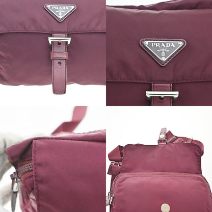Prada Messenger Bag Printed Tessuto, Red, Nylon, Crossbody Bag