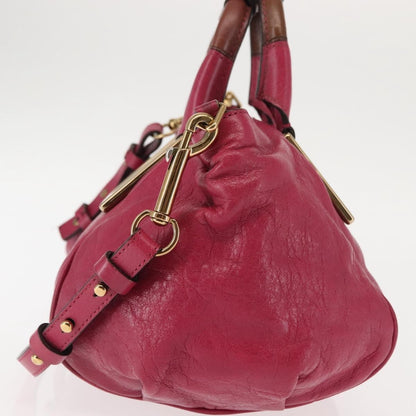 Chloe Ethel Handbag Leather, PINK, LEATHER, Handbag