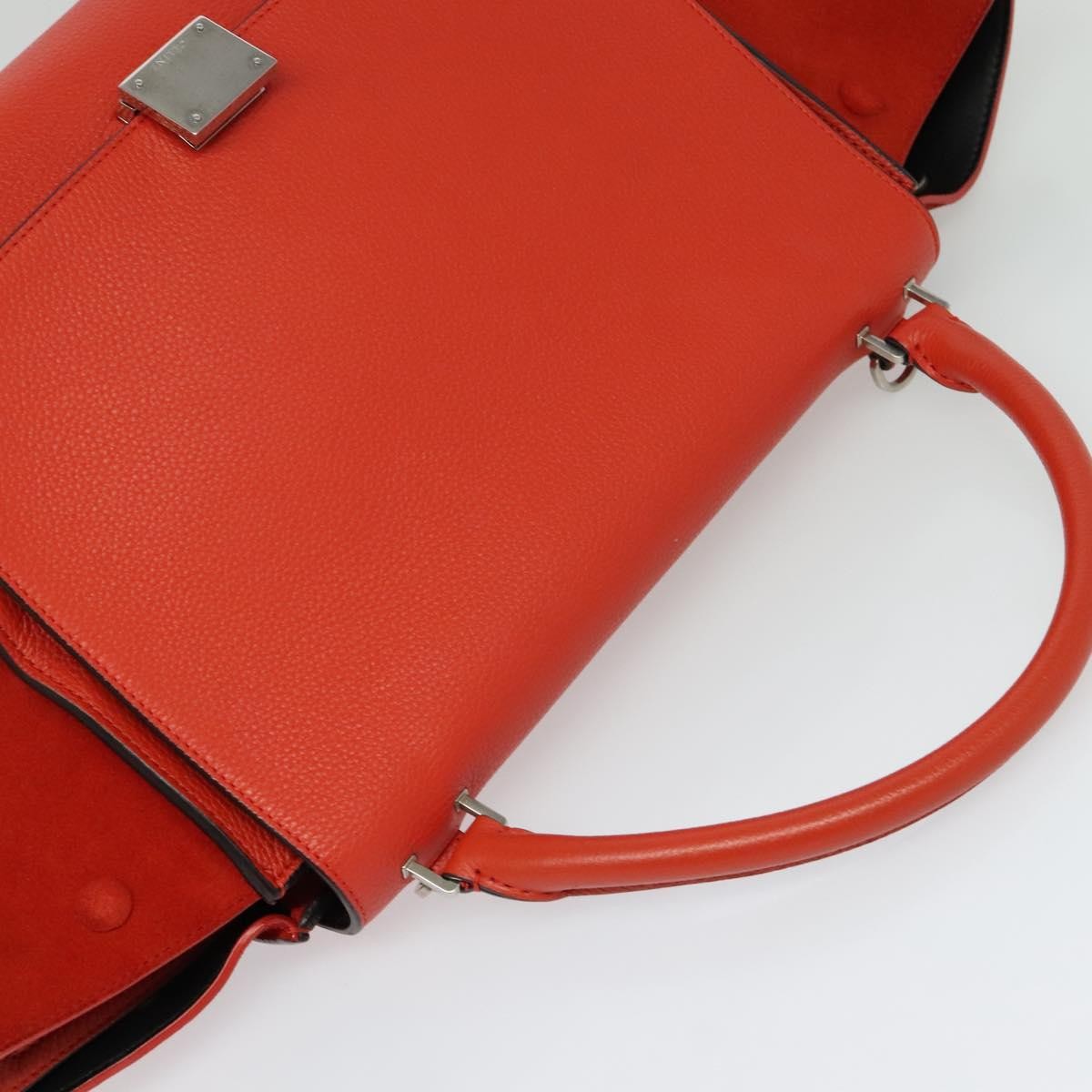 Celine Trapeze Bag Leather with Suede, RED, LEATHER, Handbag