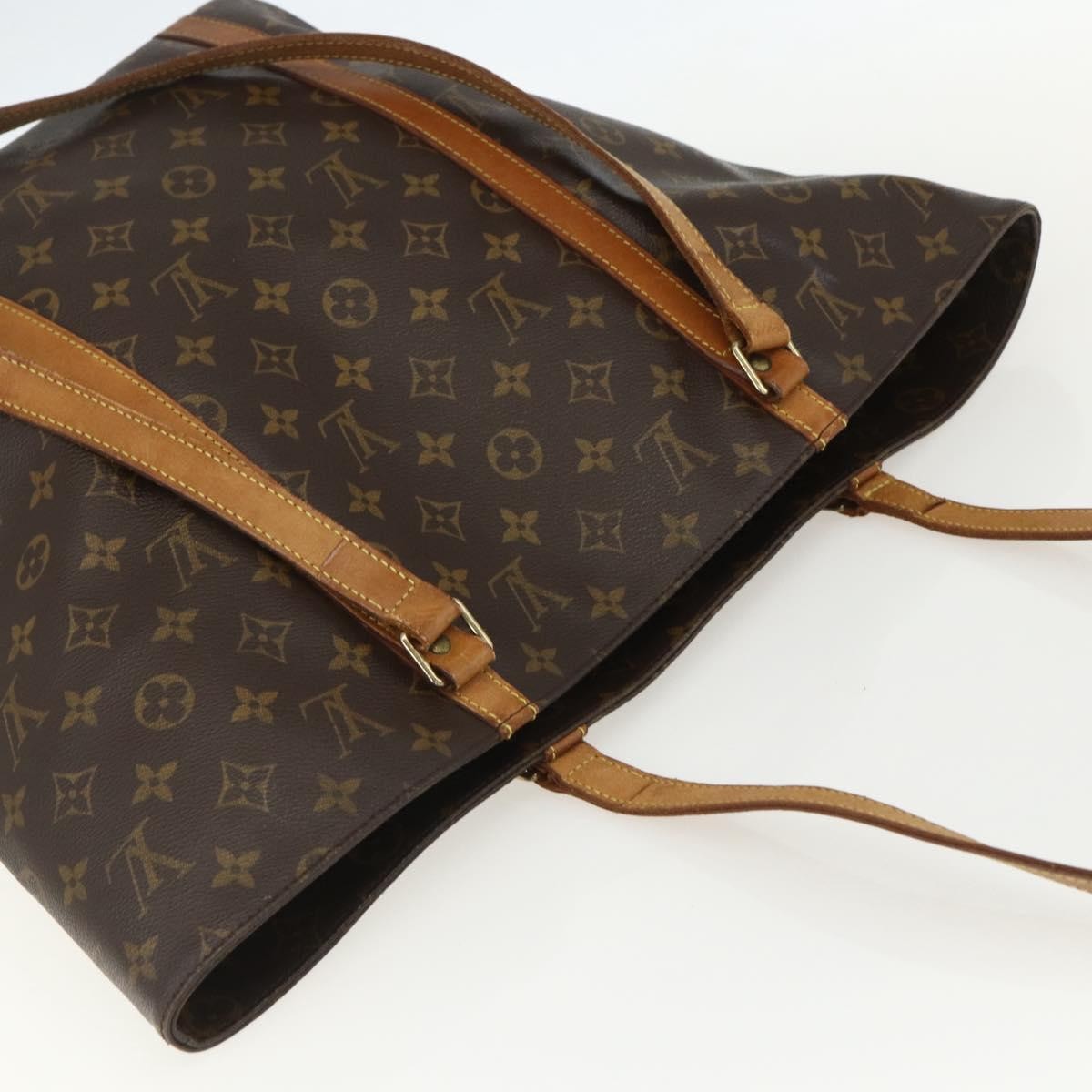 Louis Vuitton Shopping Sac Handbag Monogram Canvas, BROWN, CANVAS, Tote bag