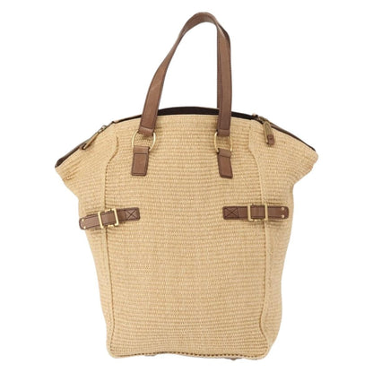 Saint Laurent Downtown Tote Raffia, BEIGE, WICKER, Tote bag