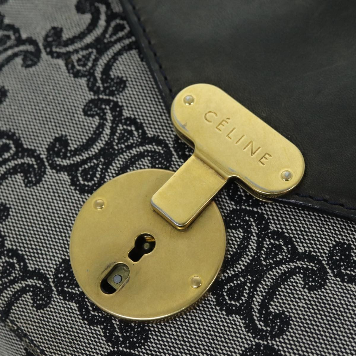 Celine Vintage Triomphe Shoulder Bag Canvas, GRAY, CANVAS, Shoulder bag