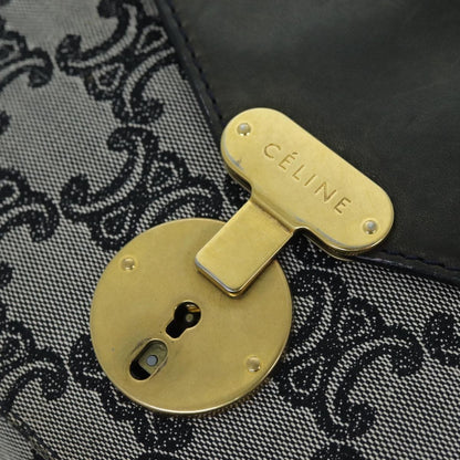 Celine Vintage Triomphe Shoulder Bag Canvas, GRAY, CANVAS, Shoulder bag