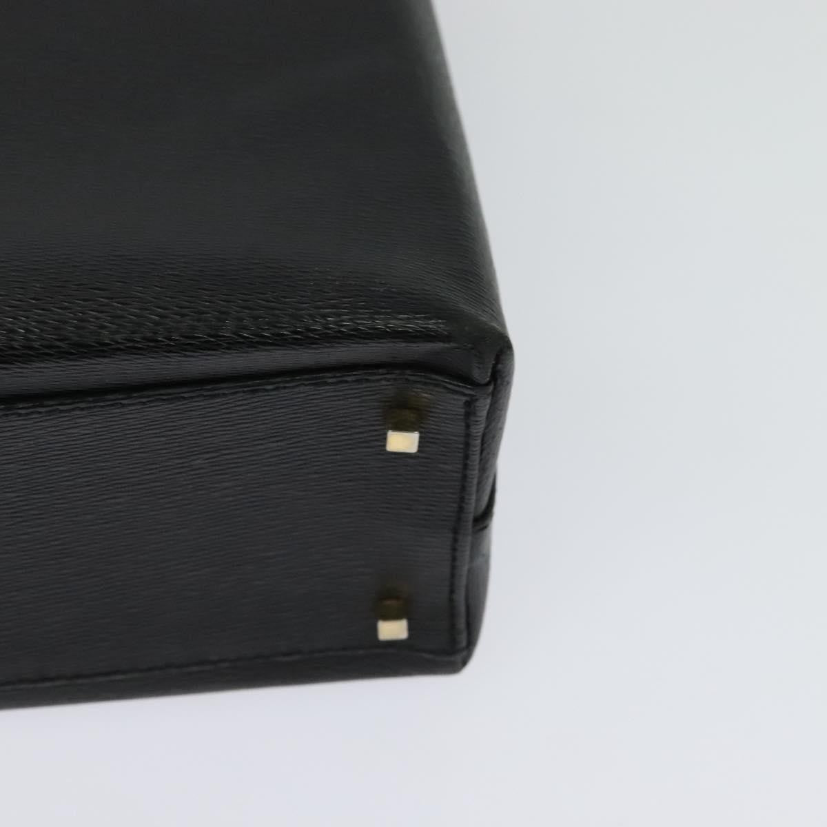 Salvatore Ferragamo Vintage Handbag Leather, BLACK, LEATHER, Handbag