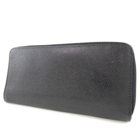 Louis Vuitton Zippy wallet vertical Taïga, BLACK, LEATHER, Wallets