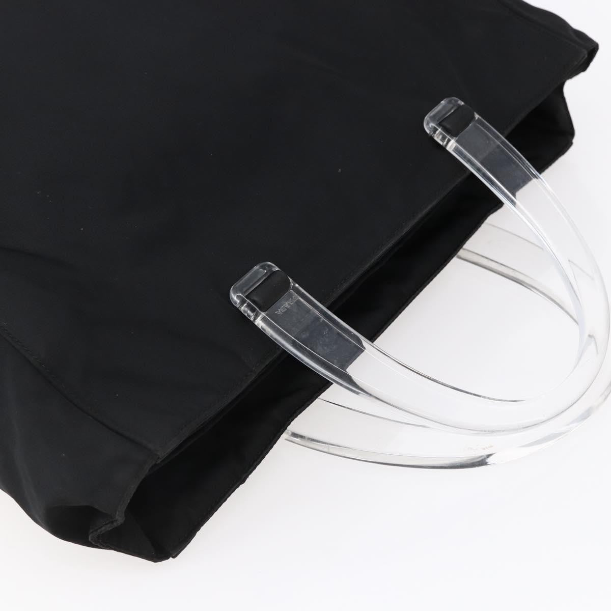 Prada Resin Handle Tote Tessuto, BLACK, NYLON, Tote bag
