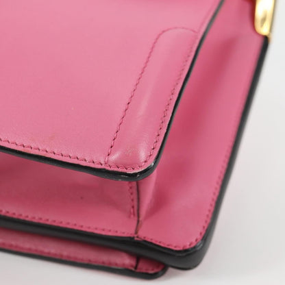 Prada Belle Top Handle Bag City Calf, PINK, LEATHER, Handbag