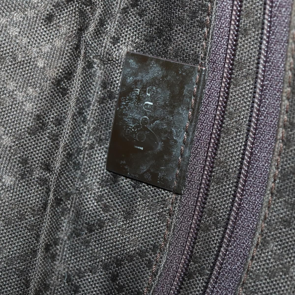 Gucci Vintage Bamboo Handle Bag Nylon, BROWN, NYLON, Handbag